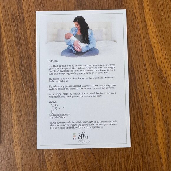 The OLLIE WORLD Smarter Swaddle NEW One Size Mint Green NIB Ollie Swaddle NWT - Picture 5 of 6